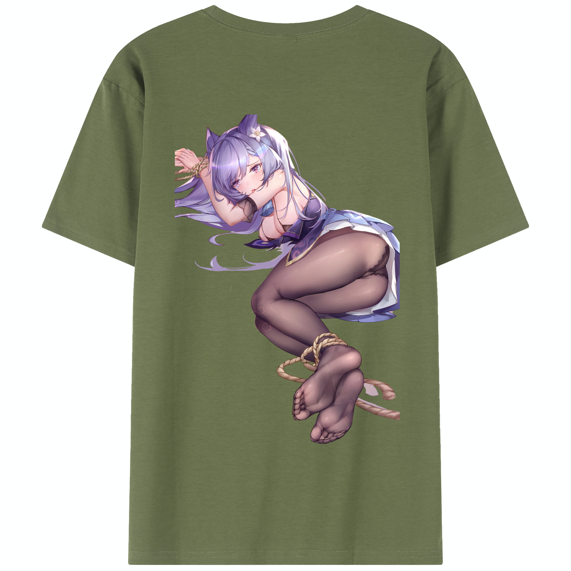 げんし神 刻晴 こくせい genshin Kokusei 綿100％半袖Tシャツ（背面プリント）